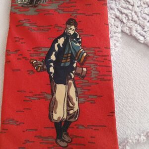 Vintage Neck Tie Golf Print Red CHARING CROSS